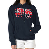 Houston Texans Starter Women's Fireworks Fleece Pullover Hoodie Navy | NFL