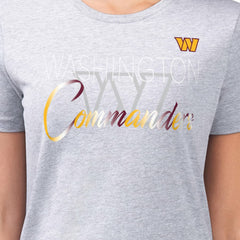 Washington Commanders G-III 4Her by Carl Banks Women's Super-Slim Fit Lightweight Shadow Logo T-Shirt Gray | NFL