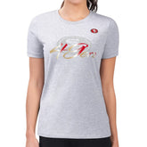 San Francisco 49ers G-III 4Her by Carl Banks Women's Super-Slim Fit Lightweight Shadow Logo T-Shirt Gray | NFL