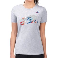 Buffalo Bills G-III 4Her by Carl Banks Women's Super-Slim Fit Lightweight Shadow Logo T-Shirt Gray | NFL