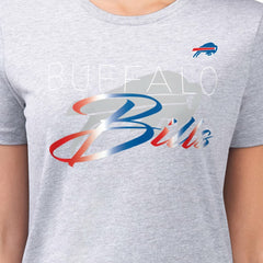 Buffalo Bills G-III 4Her by Carl Banks Women's Super-Slim Fit Lightweight Shadow Logo T-Shirt Gray | NFL