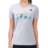 Carolina Panthers G-III 4Her by Carl Banks Women's Super-Slim Fit Lightweight Shadow Logo T-Shirt Gray | NFL