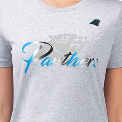 Carolina Panthers G-III 4Her by Carl Banks Women's Super-Slim Fit Lightweight Shadow Logo T-Shirt Gray | NFL