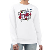 New England Patriots G-III 4Her by Carl Banks Women's Roses Fleece Tri-Blend Pullover Sweatshirt White | NFL