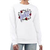 Baltimore Ravens G-III 4Her by Carl Banks Women's Roses Fleece Tri-Blend Pullover Sweatshirt White | NFL