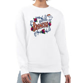 Denver Broncos G-III 4Her by Carl Banks Women's Roses Fleece Tri-Blend Pullover Sweatshirt White | NFL