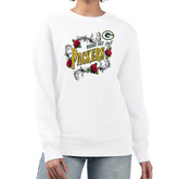 Green Bay Packers G-III 4Her by Carl Banks Women's Roses Fleece Tri-Blend Pullover Sweatshirt White | NFL