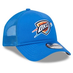 Oklahoma City Thunder Core Logo Foam Front A-Frame 9FORTY Adjustable Trucker Hat Blue - NBA