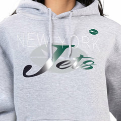 New York Jets G-III 4Her by Carl Banks Women's Shadow Logo Fleece Pullover Hoodie Gray | NFL