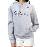 Las Vegas Raiders G-III 4Her by Carl Banks Women's Shadow Logo Fleece Pullover Hoodie Gray | NFL