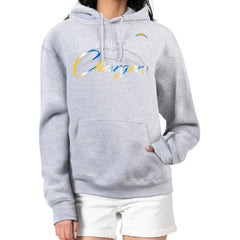 Los Angeles Chargers G-III 4Her by Carl Banks Women's Shadow Logo Fleece Pullover Hoodie Gray | NFL