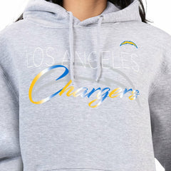 Los Angeles Chargers G-III 4Her by Carl Banks Women's Shadow Logo Fleece Pullover Hoodie Gray | NFL