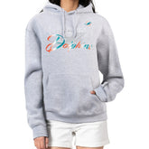 Miami Dolphins G-III 4Her by Carl Banks Women's Shadow Logo Fleece Pullover Hoodie Gray | NFL