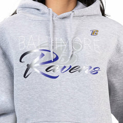 Baltimore Ravens G-III 4Her by Carl Banks Women's Shadow Logo Fleece Pullover Hoodie Gray | NFL