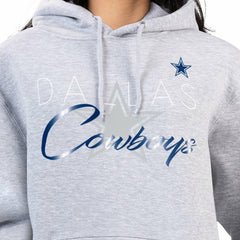 Dallas Cowboys G-III 4Her by Carl Banks Women's Shadow Logo Fleece Pullover Hoodie Gray | NFL