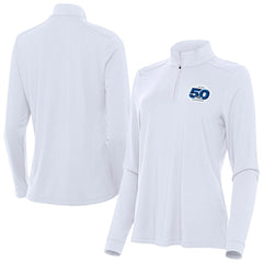 Seattle Seahawks Antigua Women's 50th Season Intent Quarter-Zip Pullover White | NFL