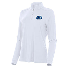 Seattle Seahawks Antigua Women's 50th Season Intent Quarter-Zip Pullover White | NFL