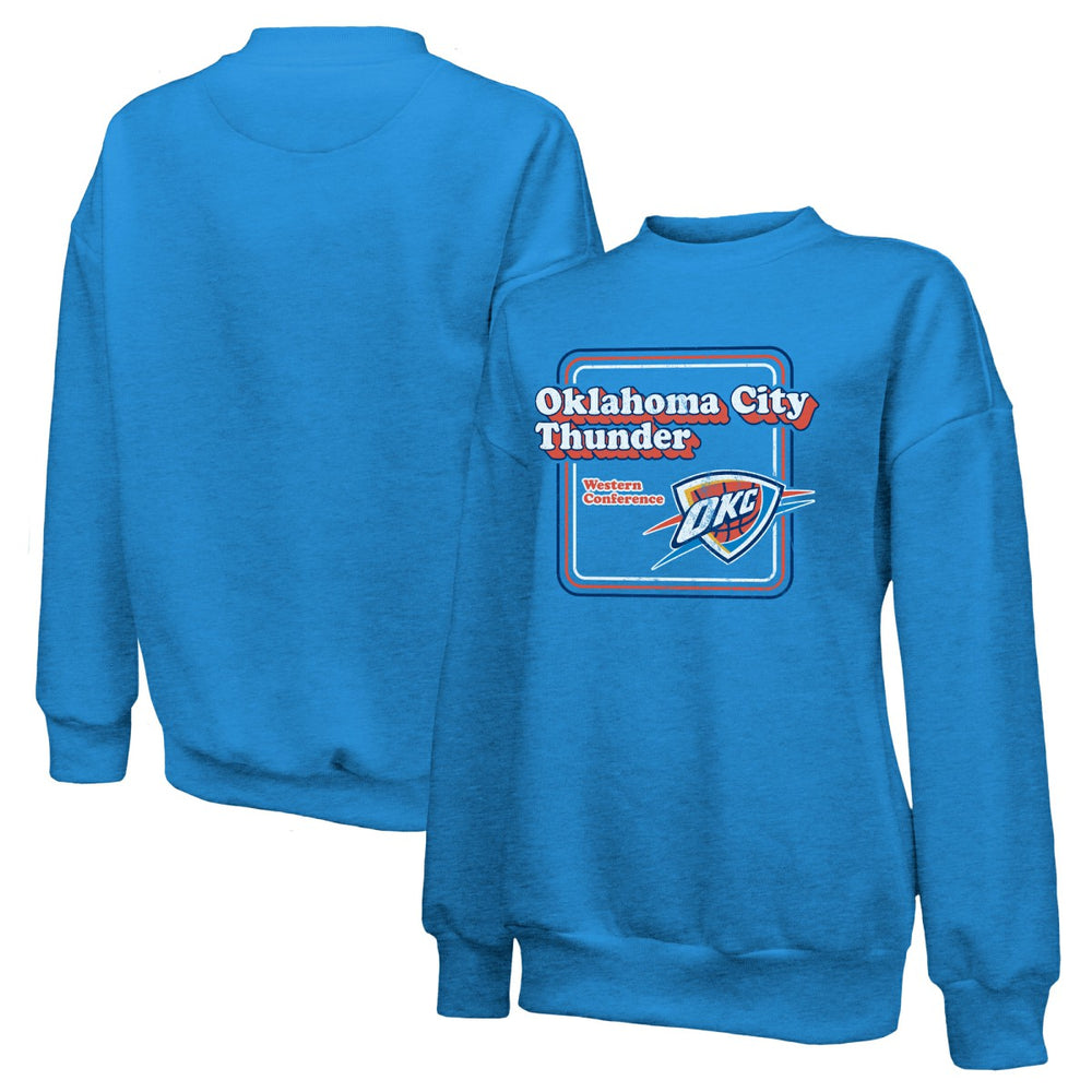 Oklahoma City Thunder Majestic Threads Women's Classic Tri-Blend Pullover Sweatshirt Blue - NBA