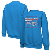 Oklahoma City Thunder Majestic Threads Women's Classic Tri-Blend Pullover Sweatshirt Blue - NBA