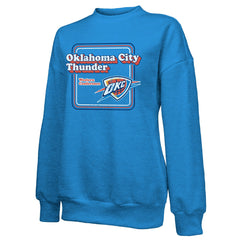 Oklahoma City Thunder Majestic Threads Women's Classic Tri-Blend Pullover Sweatshirt Blue - NBA
