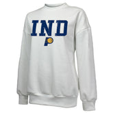 Indiana Pacers Majestic Threads Women's Classic Tri-Blend Pullover Sweatshirt White - NBA