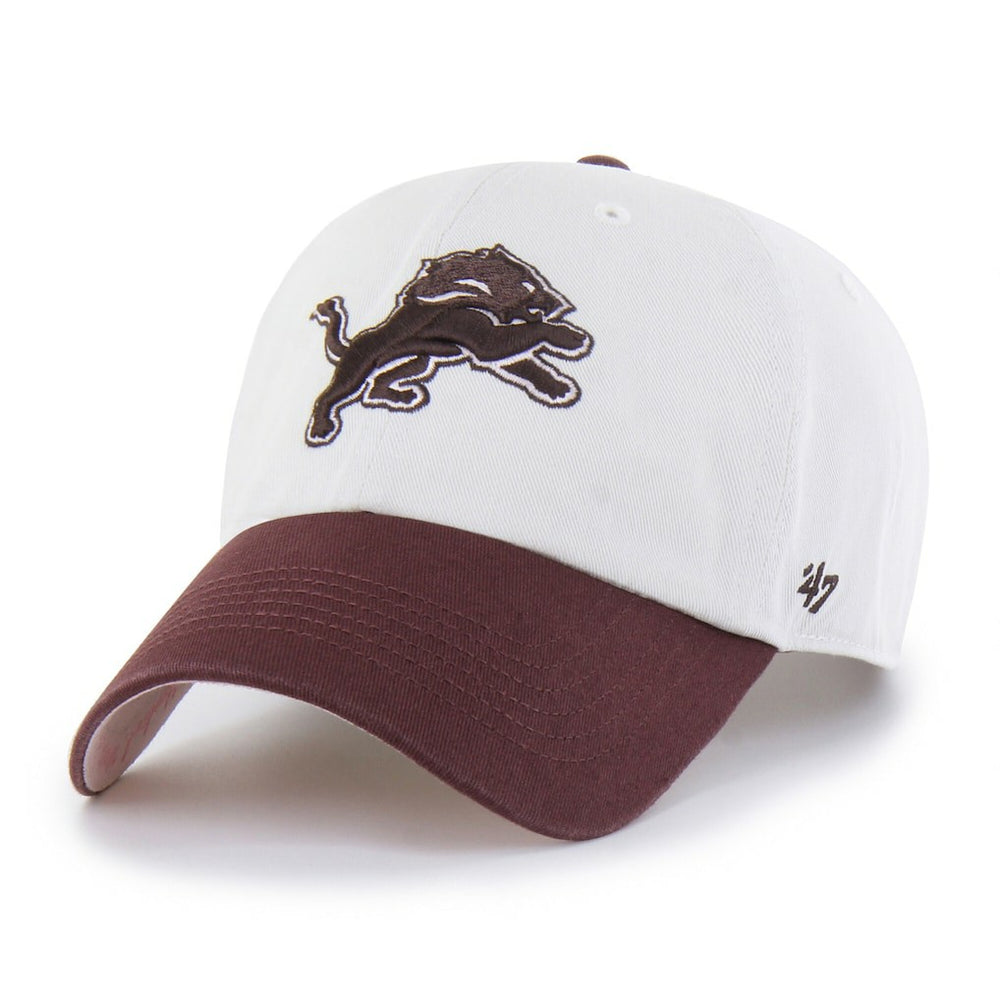 Detroit Lions '47 Unisex Love Letter Clean Up Adjustable Hat Stone/Burgundy | 47 brand