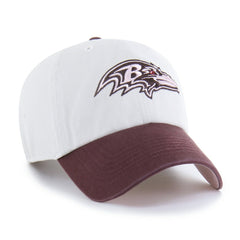 Baltimore Ravens '47 Unisex Love Letter Clean Up Adjustable Hat Stone/Burgundy | 47 brand