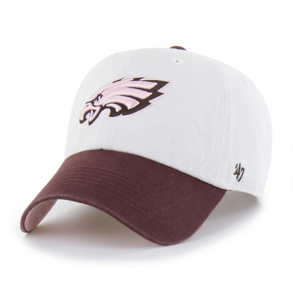 Philadelphia Eagles '47 Unisex Love Letter Clean Up Adjustable Hat Stone/Burgundy | 47 brand