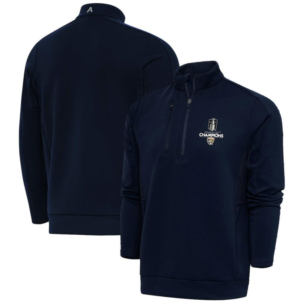 Florida Panthers Fanatics 2025 Stanley Cup Champions Genesis Quarter-Zip Pullover - Navy - NHL