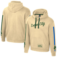 Milwaukee Bucks Stadium Essentials Unisex 2025/26 City Edition City Star Hoodie Cream - NBA
