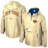 New York Knicks Stadium Essentials Unisex 2025/26 City Edition Compete Quarter-Zip Hoodie Jacket Tan - NBA