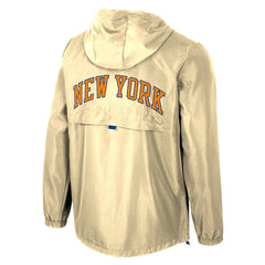 New York Knicks Stadium Essentials Unisex 2025/26 City Edition Compete Quarter-Zip Hoodie Jacket Tan - NBA