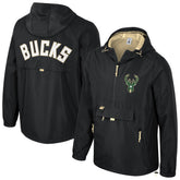 Milwaukee Bucks Stadium Essentials Unisex Compete Quarter-Zip Hoodie Jacket Black - NBA