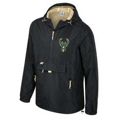 Milwaukee Bucks Stadium Essentials Unisex Compete Quarter-Zip Hoodie Jacket Black - NBA