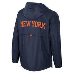 New York Knicks Stadium Essentials Unisex Compete Quarter-Zip Hoodie Jacket Blue - NBA