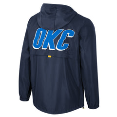 Oklahoma City Thunder Stadium Essentials Unisex Compete Quarter-Zip Hoodie Jacket Blue - NBA