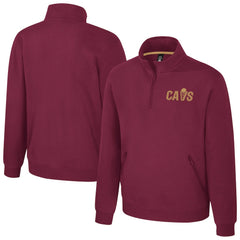 Cleveland Cavaliers Stadium Essentials Unisex Varsity Trainer Quarter-Zip Pullover Wine - NBA