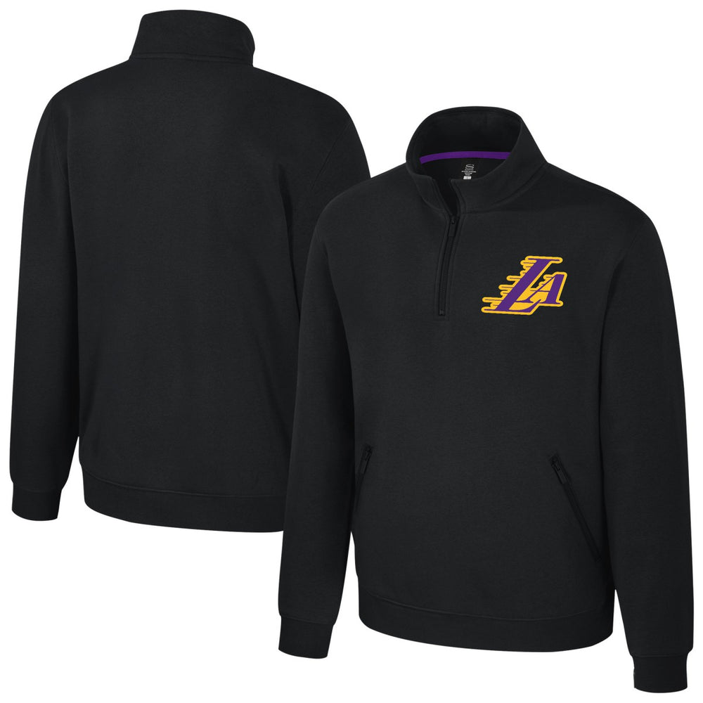 Los Angeles Lakers Stadium Essentials Unisex Varsity Trainer Quarter-Zip Pullover Black - NBA