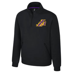 Los Angeles Lakers Stadium Essentials Unisex Varsity Trainer Quarter-Zip Pullover Black - NBA