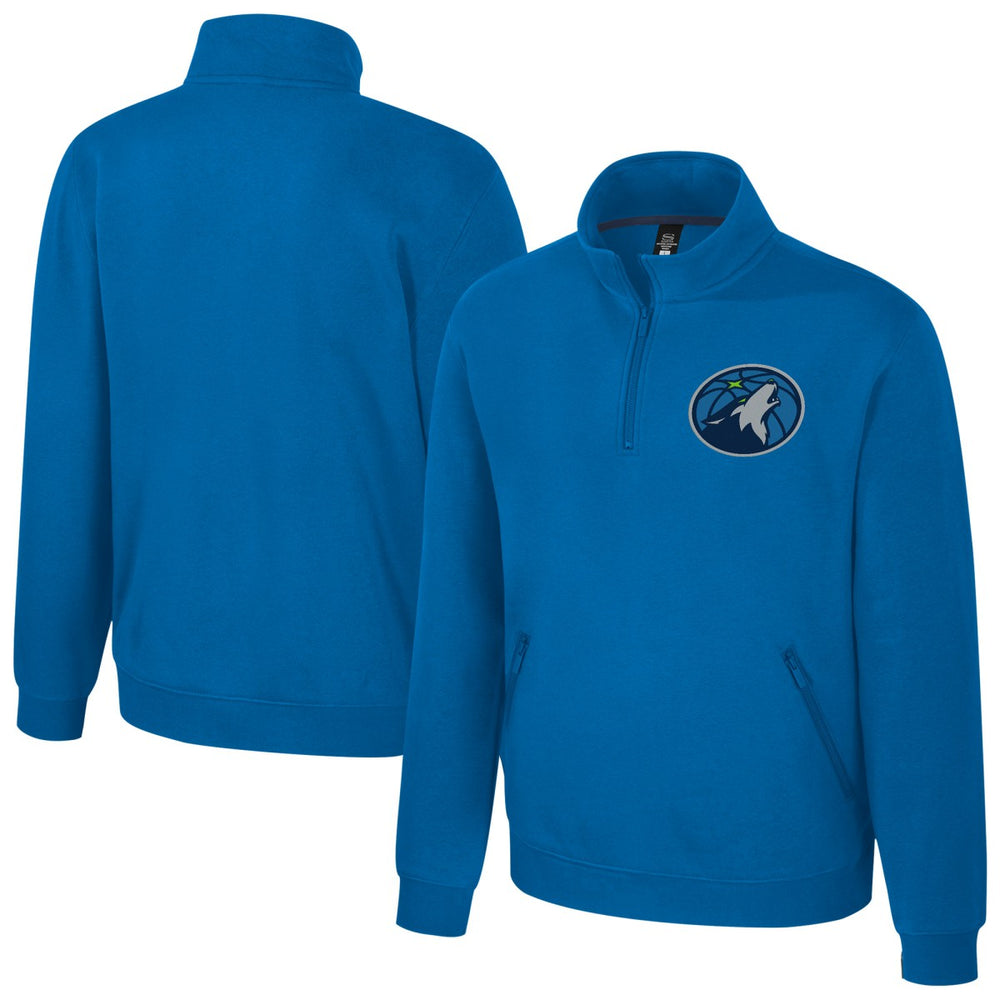 Minnesota Timberwolves Stadium Essentials Unisex Varsity Trainer Quarter-Zip Pullover Blue - NBA