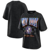 New York Knicks WEAR by Erin Andrews Women's Oversized Boyfriend T-Shirt Black - NBA