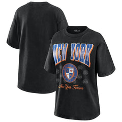 New York Knicks WEAR by Erin Andrews Women's Oversized Boyfriend T-Shirt Black - NBA