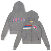 Texas Rangers Aviator Nation x MLB Unisex 5-Stripe Tri-Blend Full-Zip Hoodie - MLB