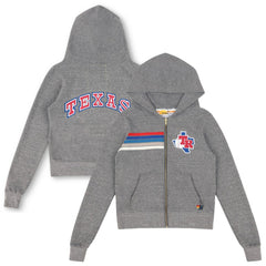 Texas Rangers Aviator Nation x MLB Unisex 5-Stripe Tri-Blend Full-Zip Hoodie - MLB