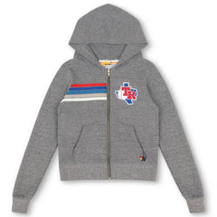 Texas Rangers Aviator Nation x MLB Unisex 5-Stripe Tri-Blend Full-Zip Hoodie - MLB