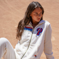 Philadelphia Phillies Aviator Nation x MLB Unisex Five-Stripe Tri-Blend Full-Zip Hoodie - MLB
