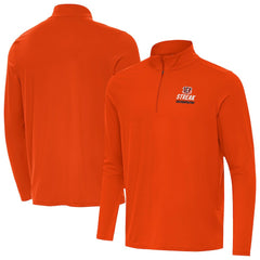 Cincinnati Bengals Antigua Streak Intent Quarter-Zip Sweatshirt Orange | NFL