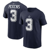 George Pickens Dallas Cowboys Name & Number T-Shirt Navy | Nike for Sale