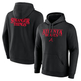 Atlanta Braves Stranger Things Logo Lockup Pullover Hoodie - MLB