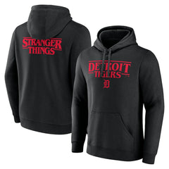 Detroit Tigers Stranger Things Logo Lockup Pullover Hoodie - MLB